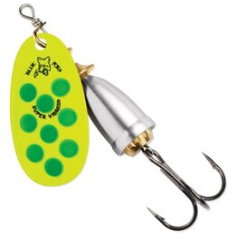 Blue Fox Classic Vibrax 03 Plated 1/4 Flo. Yellow/Flo. Green/Silver UV
