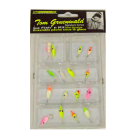 HT Fishing Gear Ensemble de 16 Leurres de Pêche d'Hiver