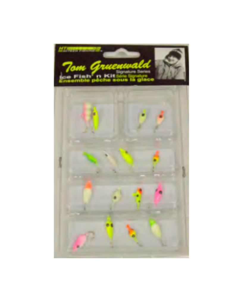 HT Fishing Gear Ensemble de 16 Leurres de Pêche d'Hiver