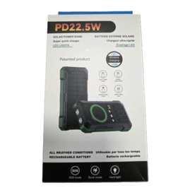 Recall Designs Batterie Externe Solaire /Chargeur Ultra-Rapide PD22.5W