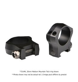 Warne Mountain Tech 30 mm, Anneaux Mats