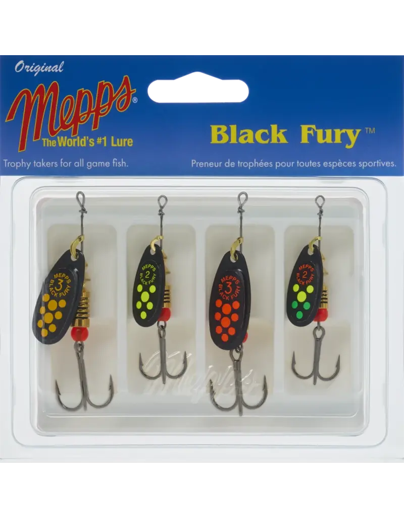 Mepps Kit de 4 Mepps Fury Noir