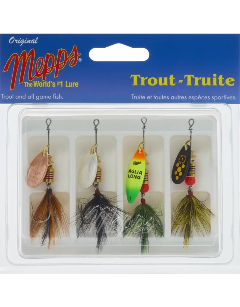 Mepps Kit de 4  Mepps Pour Truite Habillé Siwash