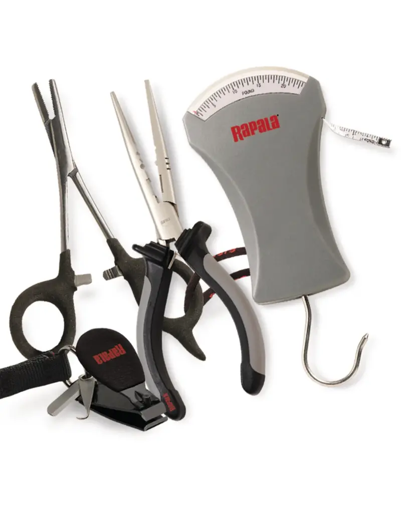 Rapala Ensemble de Pince 6 1/2",Coupe Fil,Forceps et Balance (25 Lb)