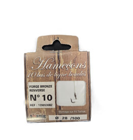Tortue Hamecon No 10/28 Forge Bronze Renverse