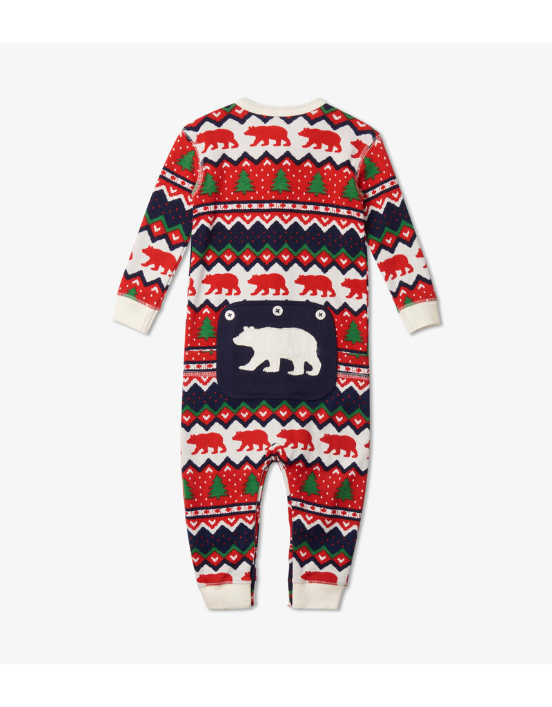 Little Blue House Pyjama Une Pièce Ours de Noel Pour Bébé