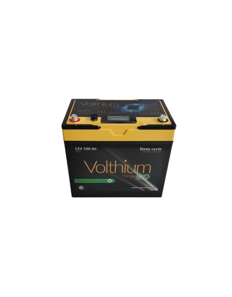 Volthium Batterie 12.8V 100Ah, Écran LCD, Groupe 24