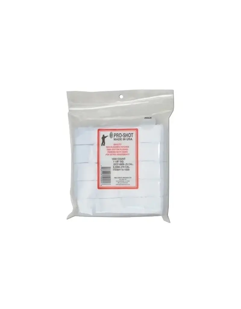 Pro-Shot Pro-Shot Tampon Nettoyage Paquet 1000 Cal .22-.270