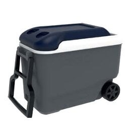 Igloo Glacière Latitude Maxcold 40 Gris/Bleu 40Qt/38L/56Cans avec Roue
