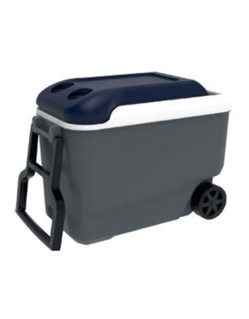 Igloo Glacière Latitude Maxcold 40 Gris/Bleu 40Qt/38L/56Cans avec Roue