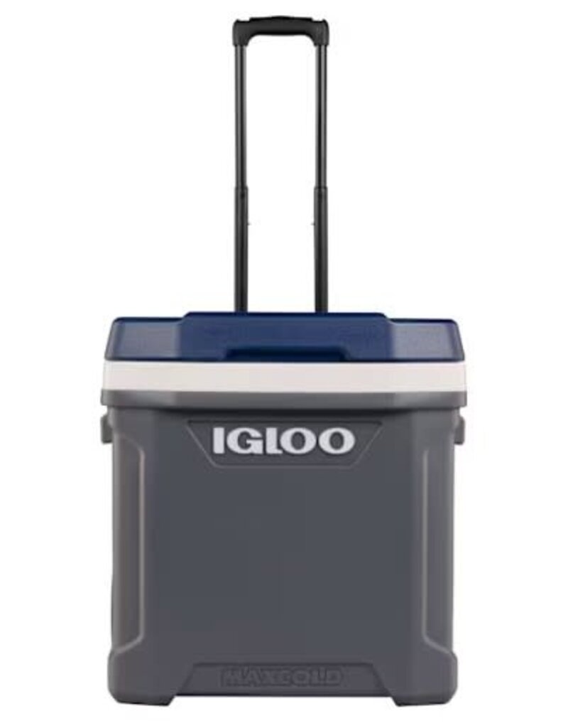 Igloo Glacière Profile II Latitude Maxcold 62 Gris/Bleu 62Qt/59L/98Cans avec Roue