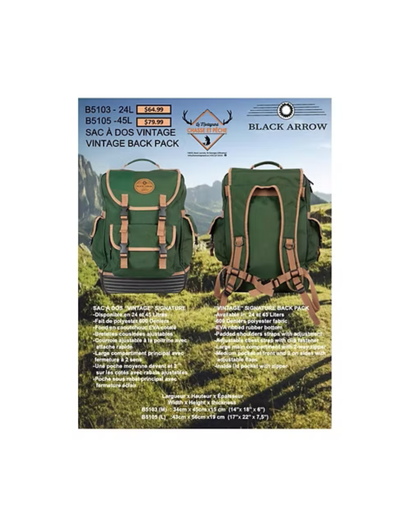 Sac a Dos Black Arrow