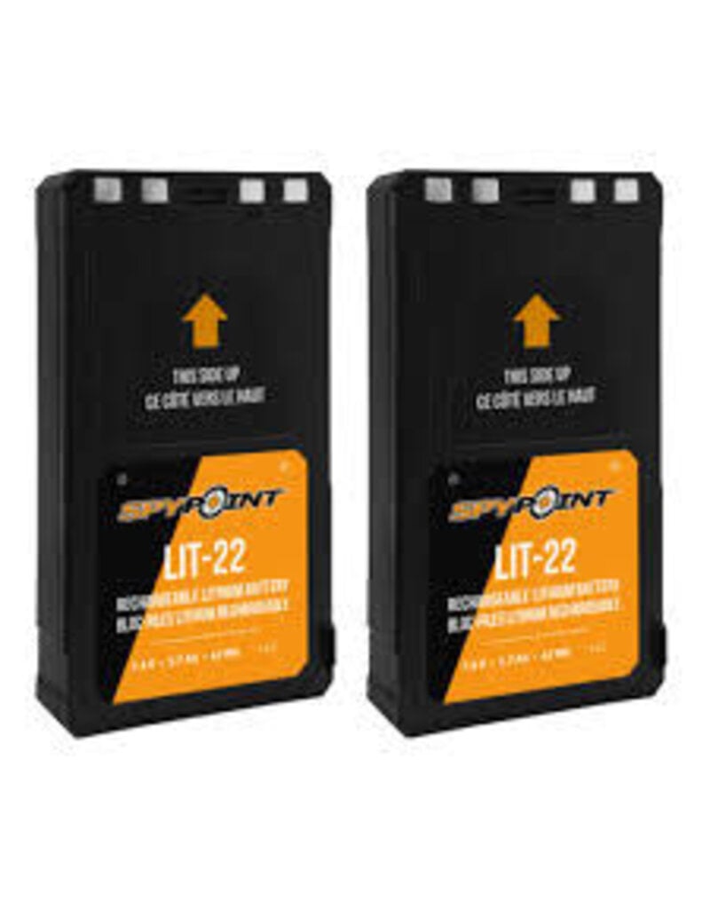 Spypoint Batterie au Lithium Rechargeable Lit-22 Duo Pack