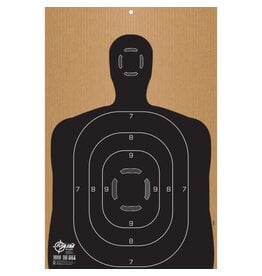 Ézéchaïm Cible de Tir Silhouette EZ Aim B27, Ondulée, 1 Cible, 58,4 cm x 88,9 cm, Couleur Sable