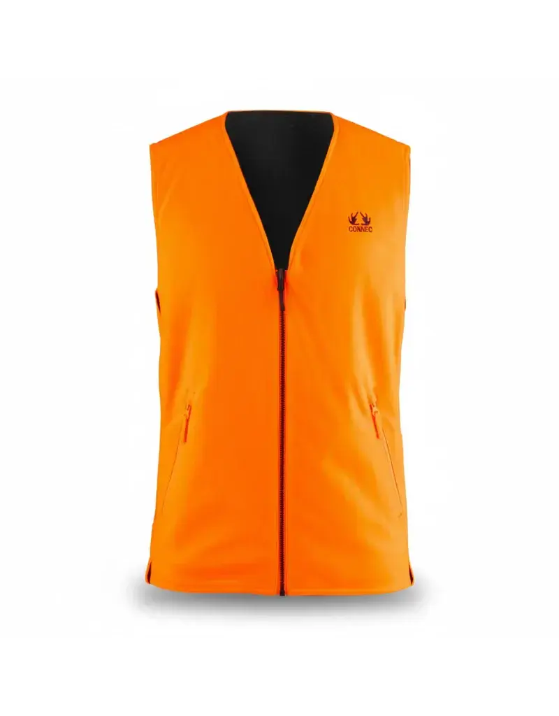 Connec Dossard de Chasse Orange Réversible