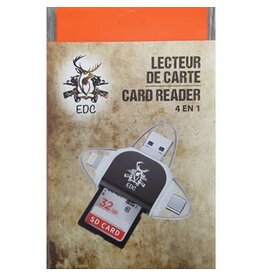 EDC Lecteur de carte 4 en 1 Type C