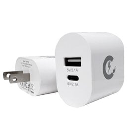 Circuit Chargeur Mural Double Ports Usb-A / Usb-C  5V 2.1A