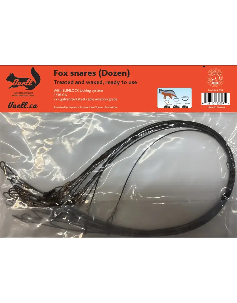 Ouell Collets à Renard et Lynx Traités 1/16 Slimlock 7x7 (Douzaine)