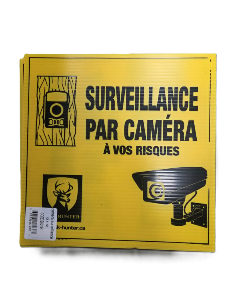 Buck Hunter Affiche/Pancarte Coroplaste Surveillance Par Caméra