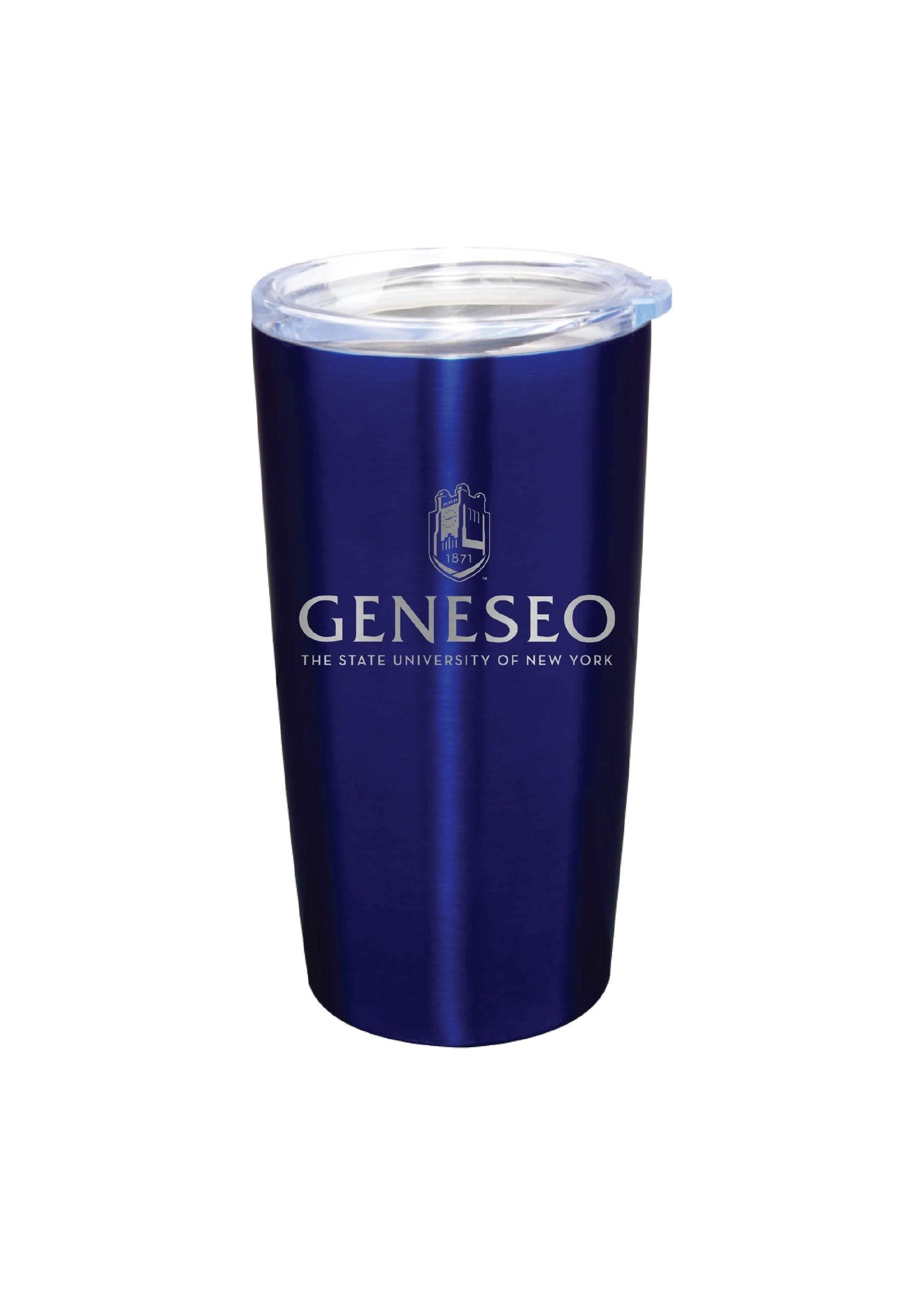College Logo Blue Stainless Steel Tumbler