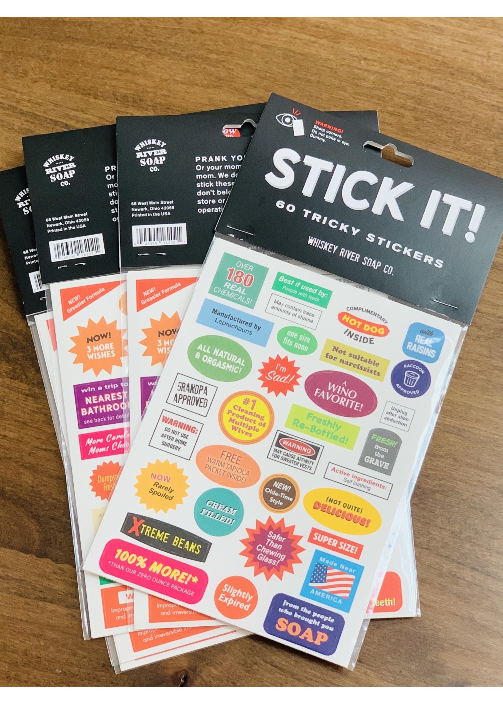 Whiskey River Soap Co. Stick It! Prank Stickers