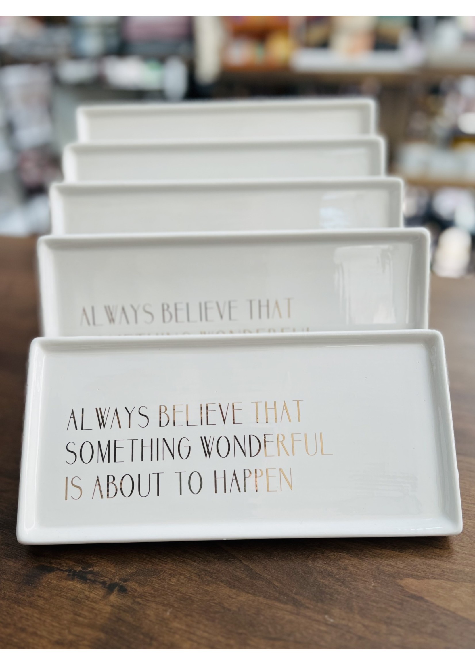 Stoneware Tray - Always Believe