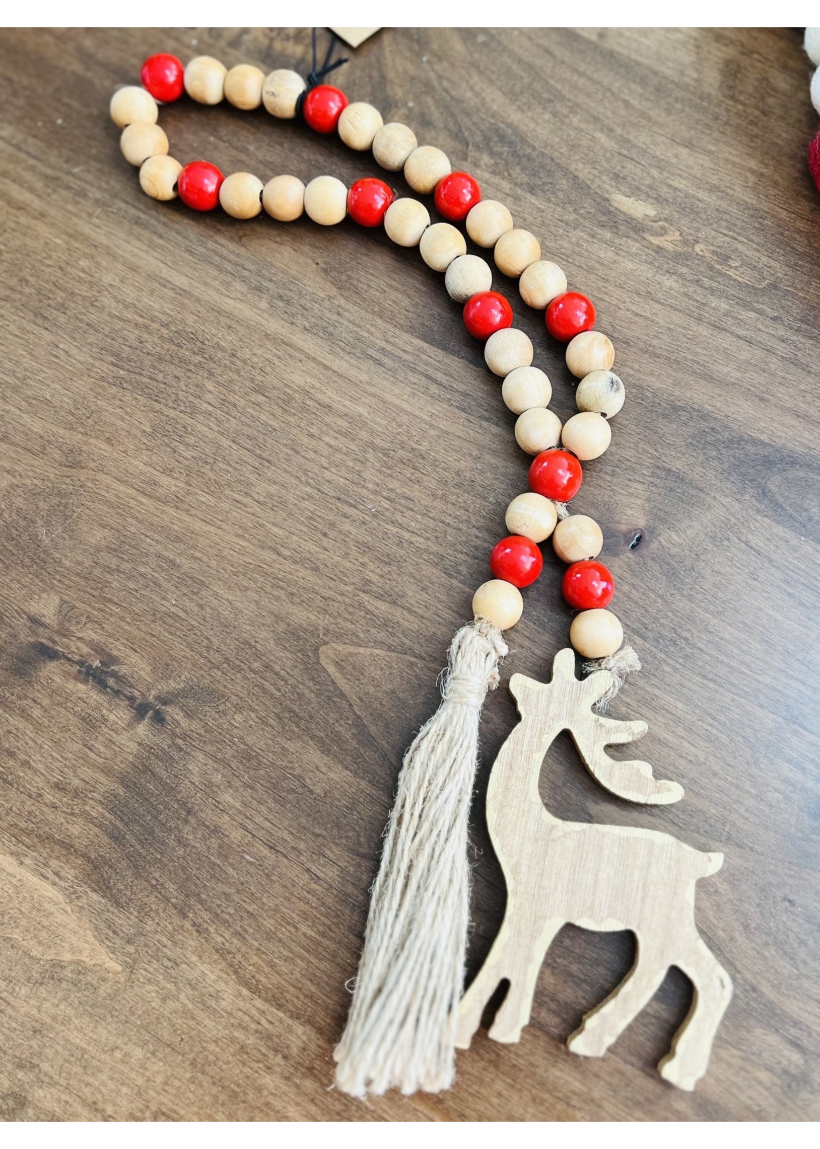 Wood Beads - Reindeer