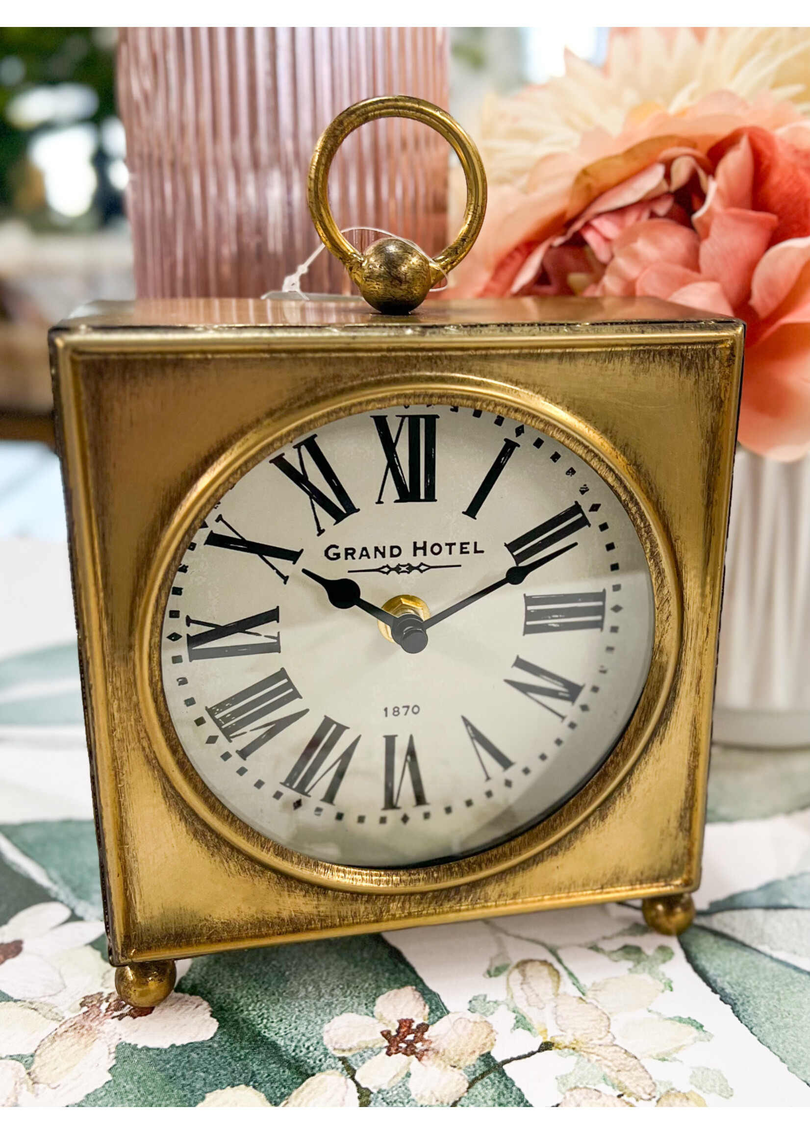 Antique Gold Clock 8.5"