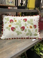 Ganz Woven Strawberry Accent Pillow