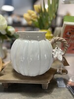 Mud Pie White Pumpkin Pitcher