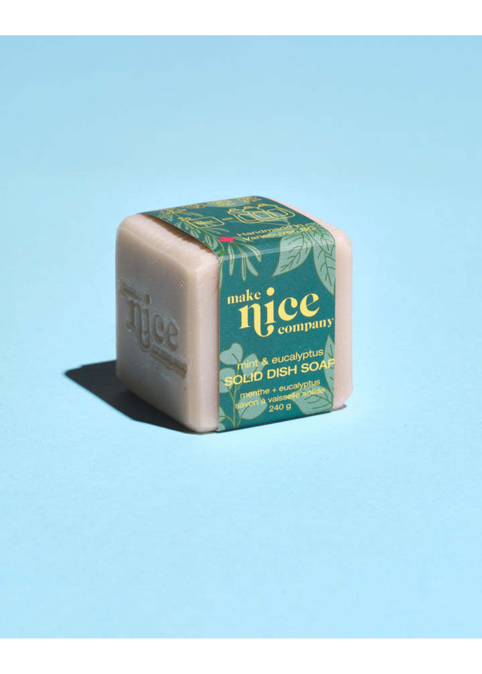 Make Nice Co Mint & Eucalyptus Solid Dish Soap