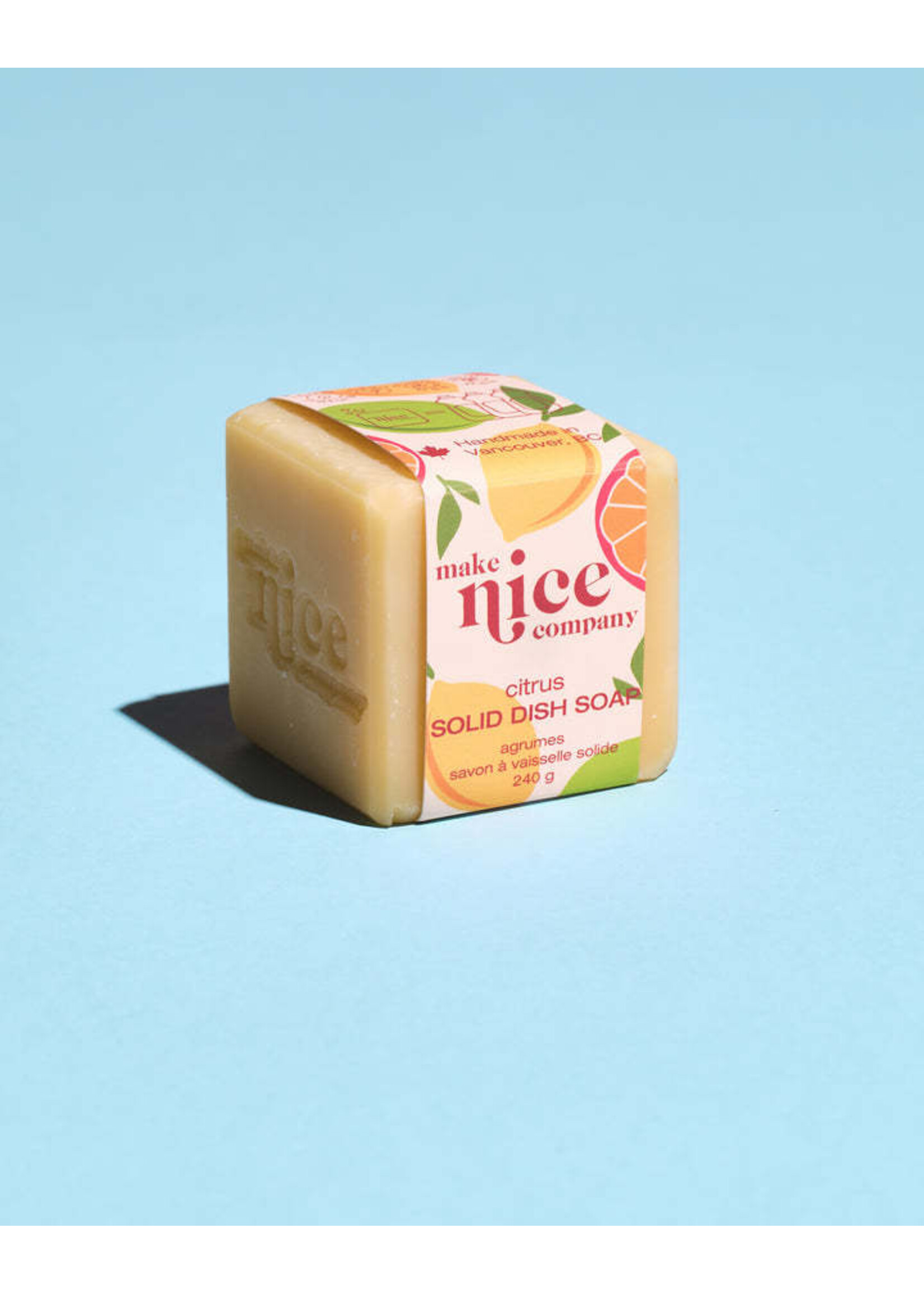 Make Nice Co Citrus Solid Dish Soap