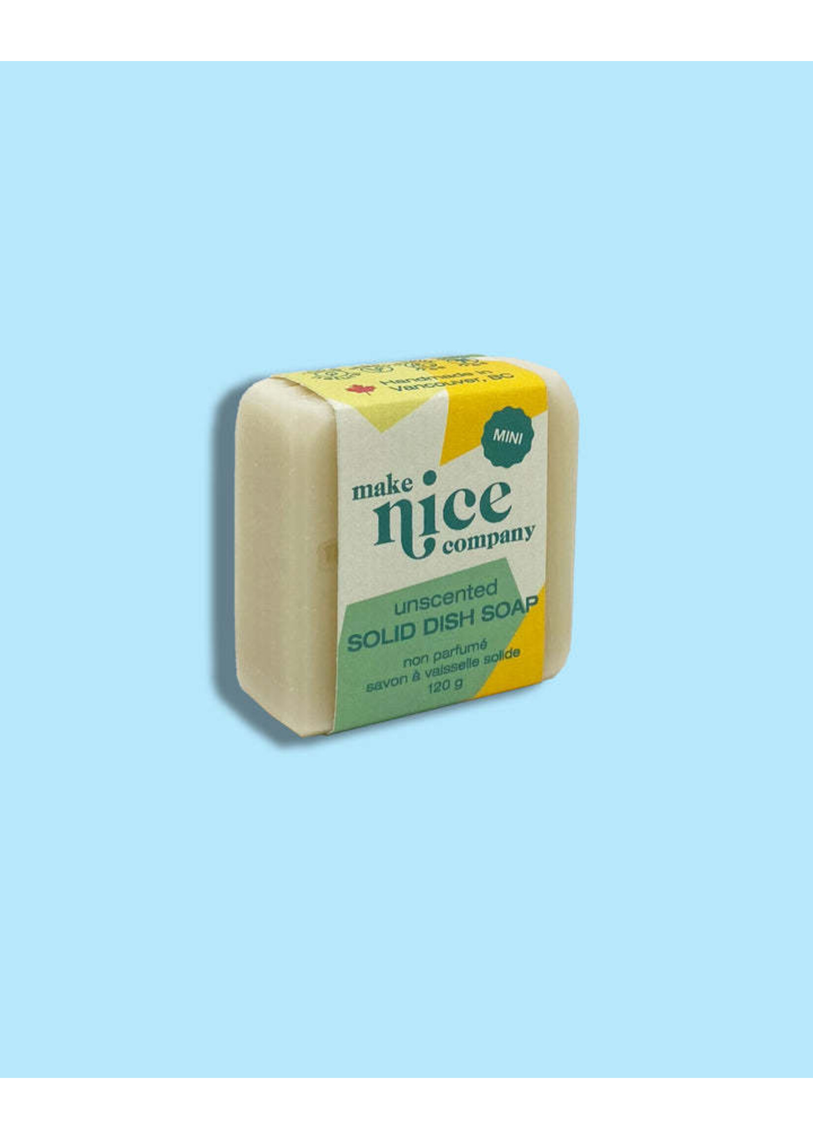 Make Nice Co Mini Solid Dish Soap - unscented
