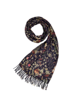 Fable England Wolf Garden Navy Scarf