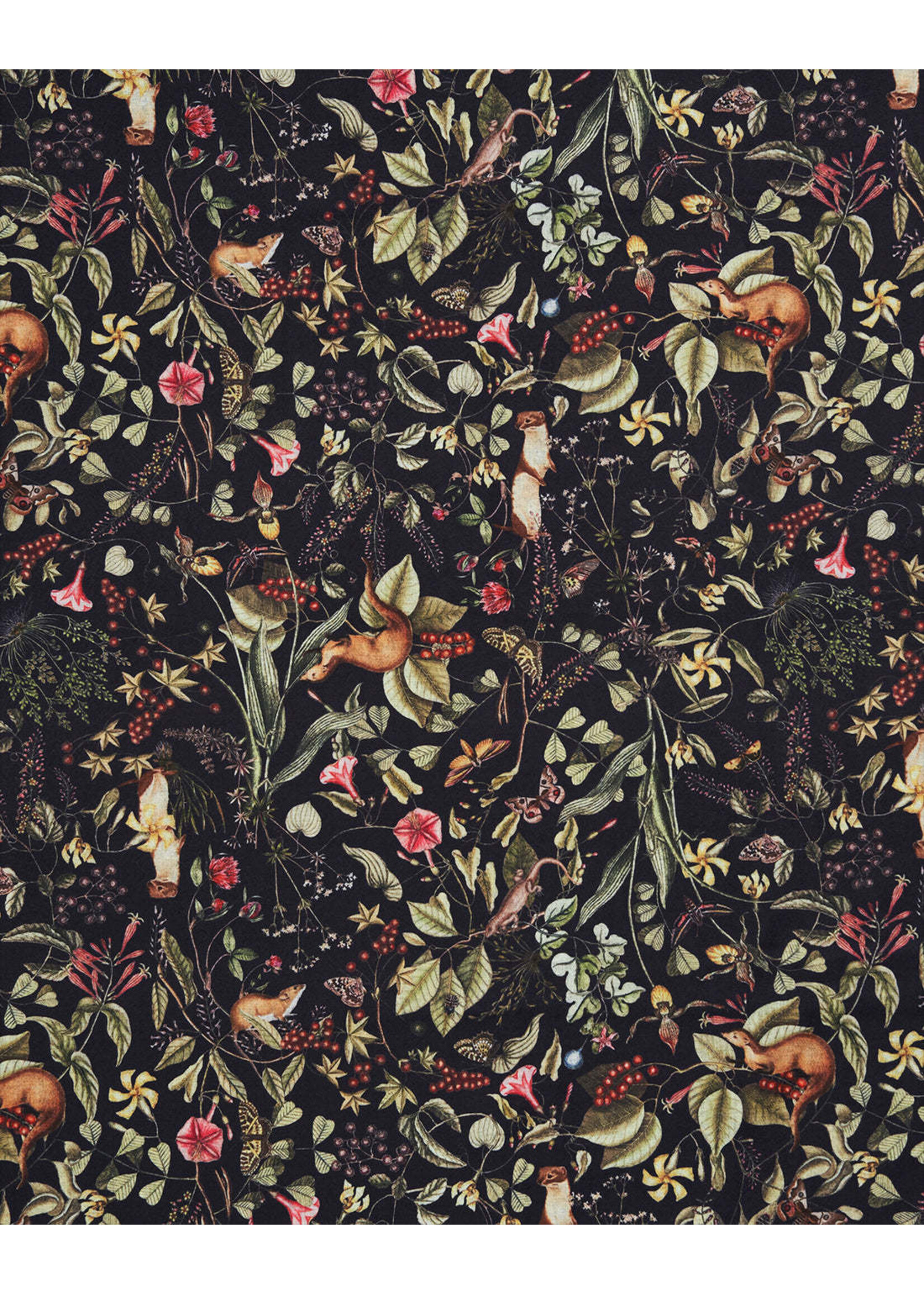 Fable England Wolf Garden Navy Scarf