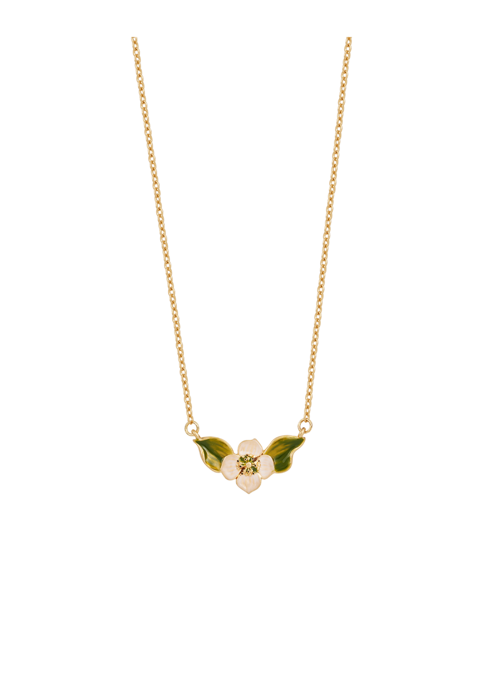 Fable England Poppy Anemone Gold Chain Necklace