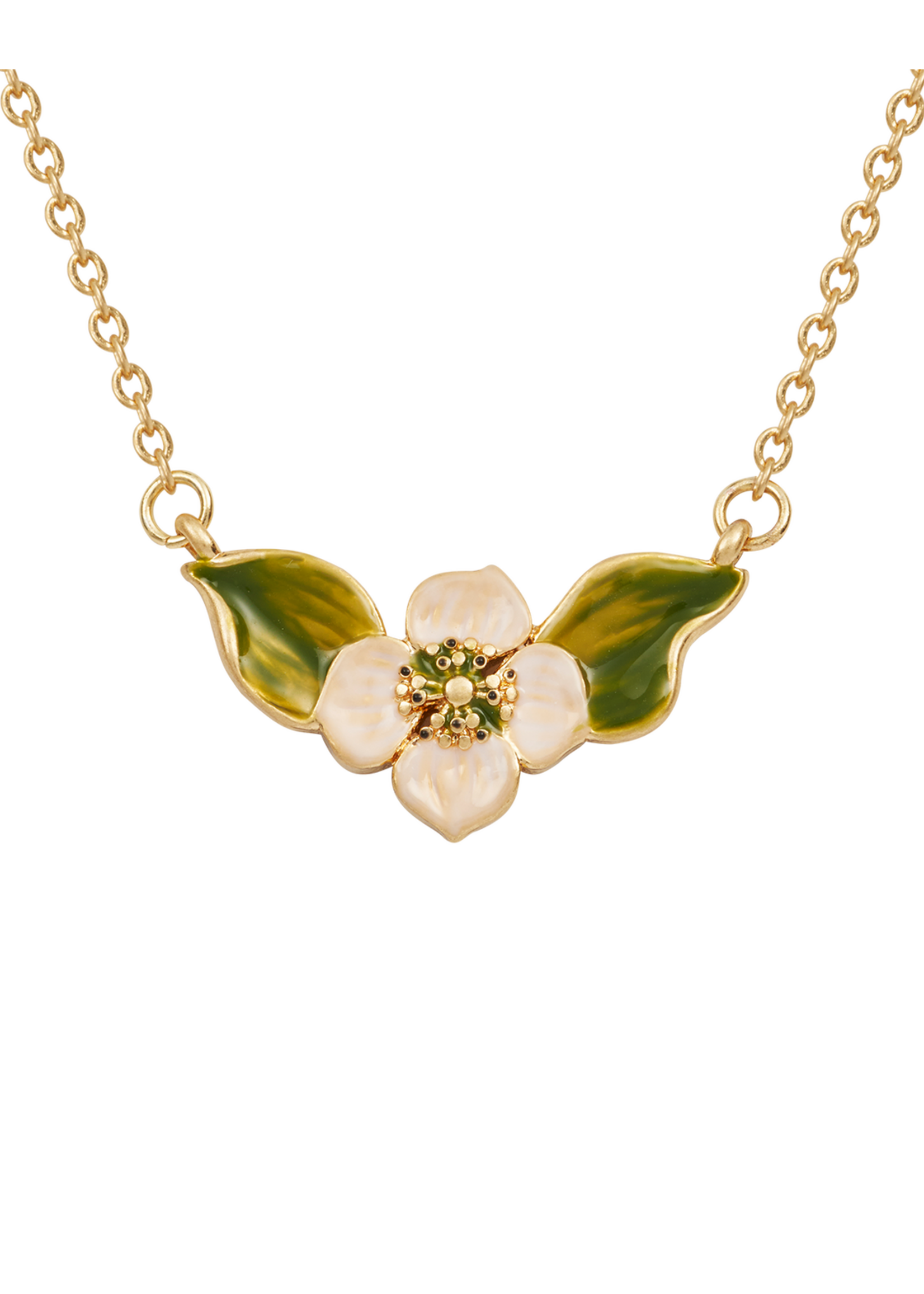 Fable England Poppy Anemone Gold Chain Necklace