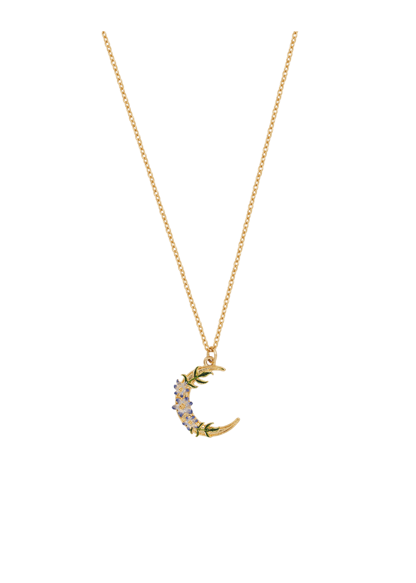Fable England Nightshade Moon Gold Chain Necklace