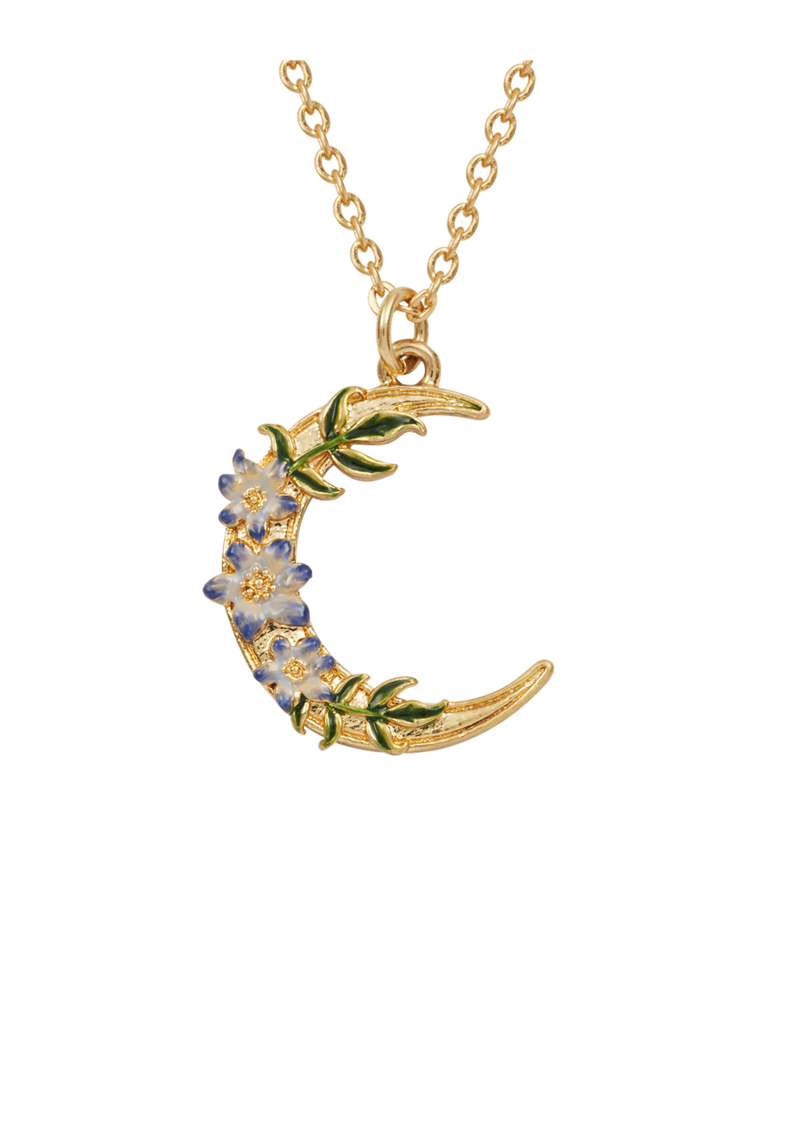 Fable England Nightshade Moon Gold Chain Necklace