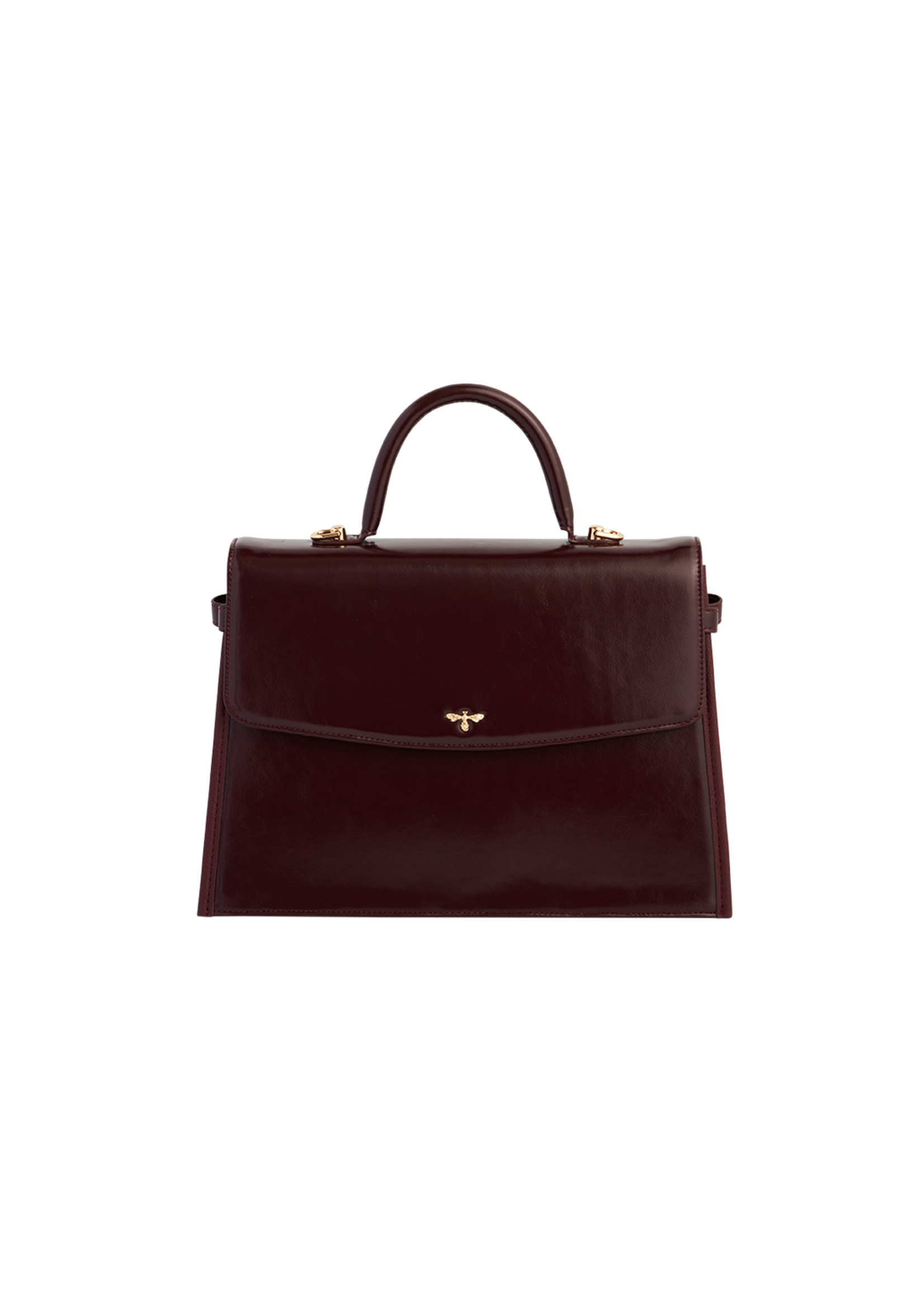 Fable England Ruby Cherry Red Structured Medium Tote