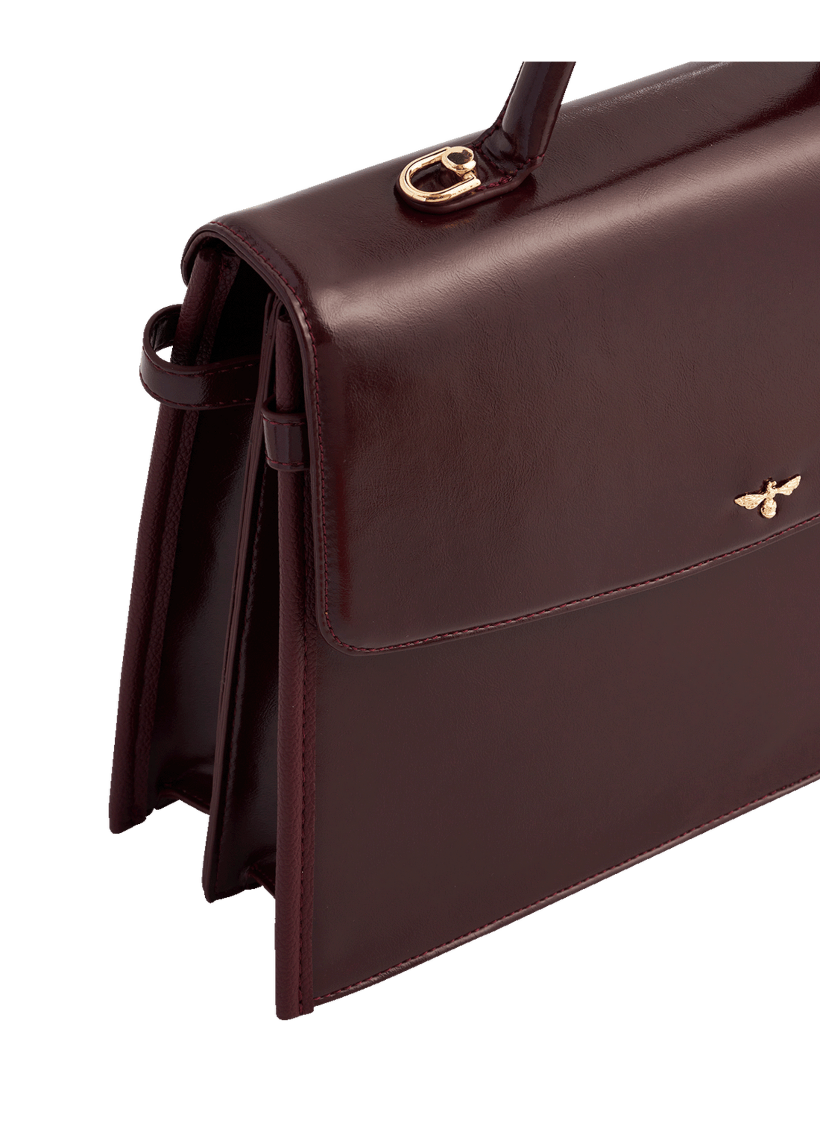 Fable England Ruby Cherry Red Structured Medium Tote