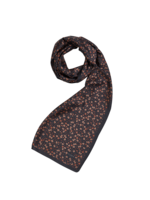 Fable England Deco Blooms Silky Lightweight Black Scarf