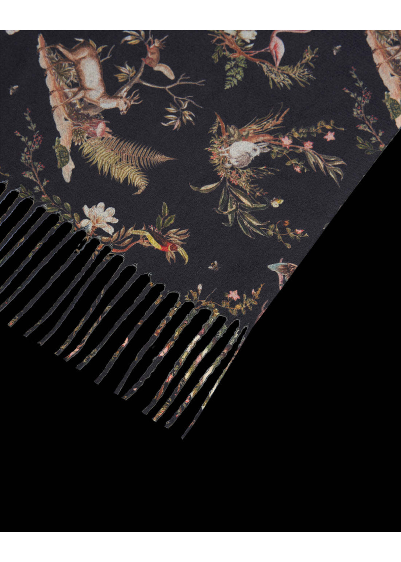 Fable England Wonderland Black Scarf With Tassles