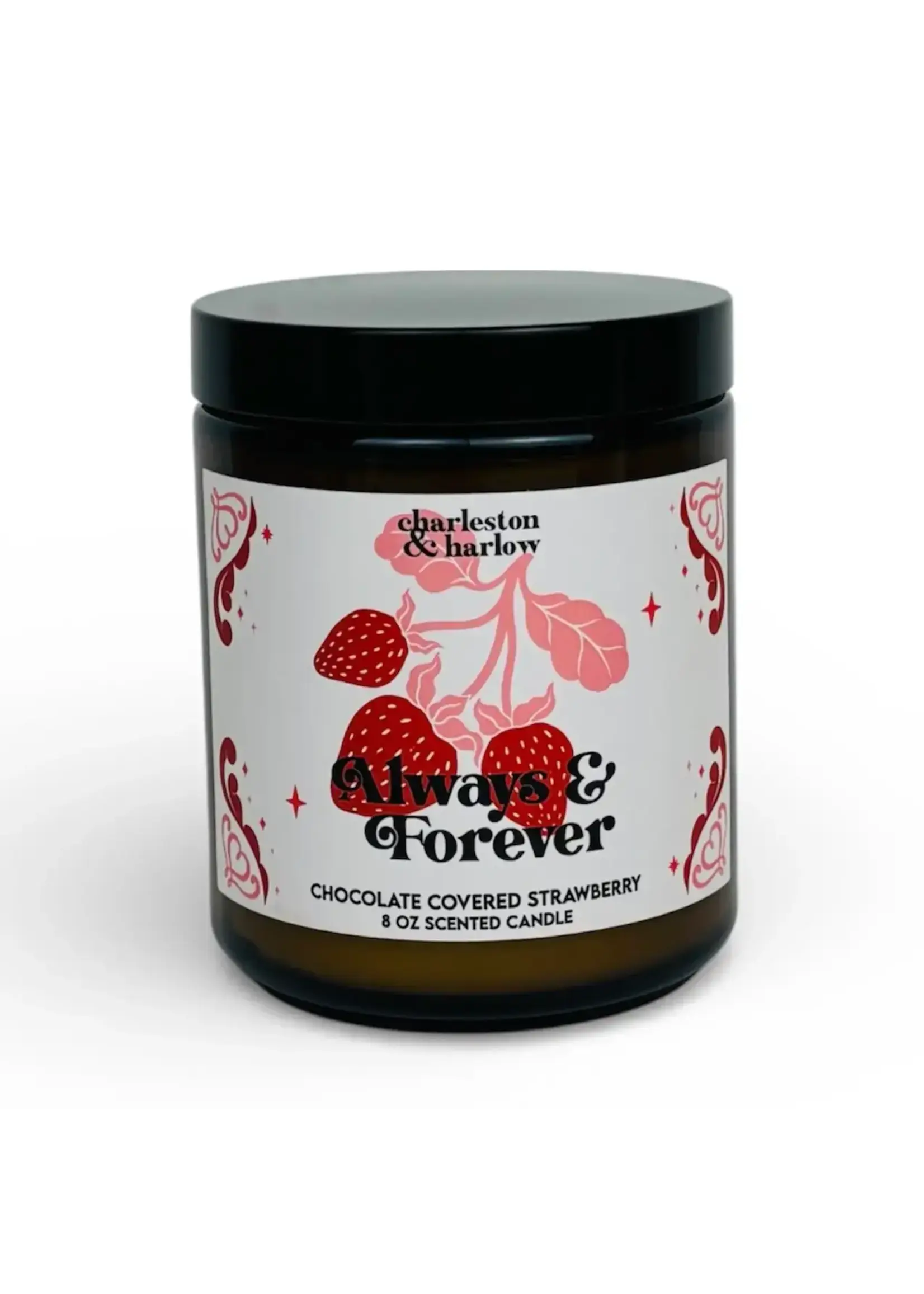 Charleston & Harlow Always & Forever Strawberry Chocolate Candle