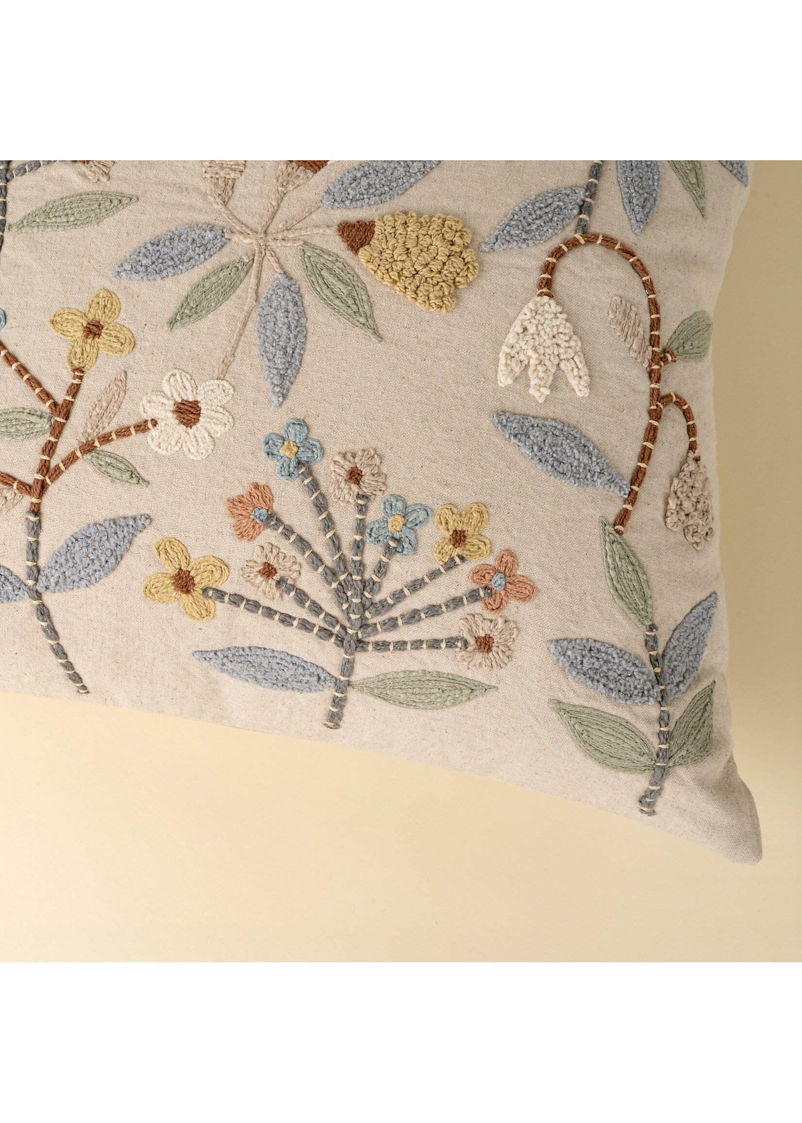 Indaba 20x20  Lunaflora Embroidered Pillow