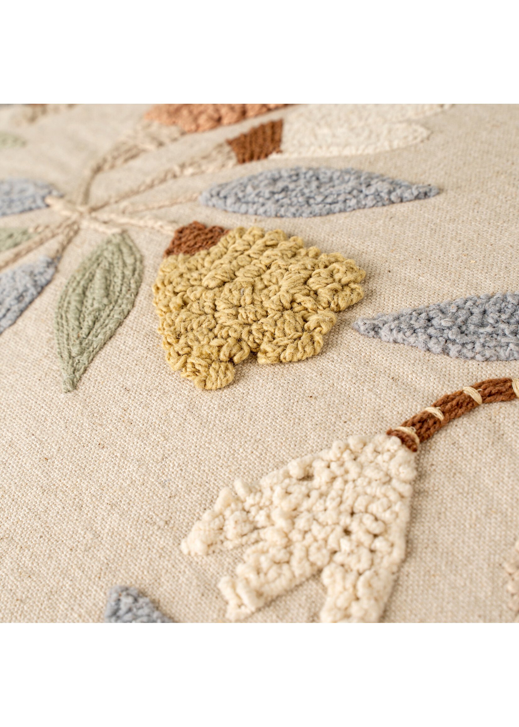 Indaba 20x20  Lunaflora Embroidered Pillow