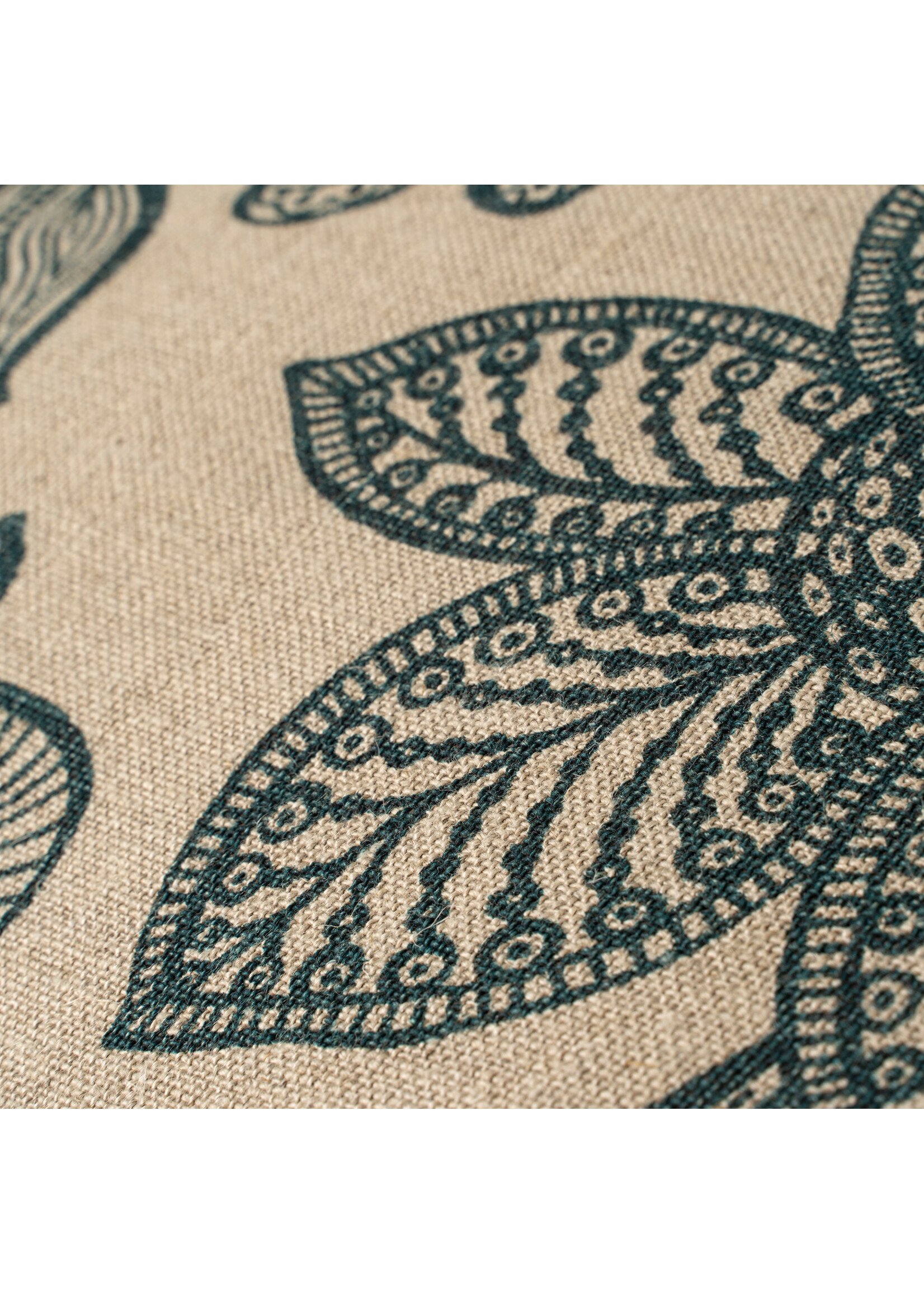 Indaba 24x24 Arborea Linen Pillow Teal