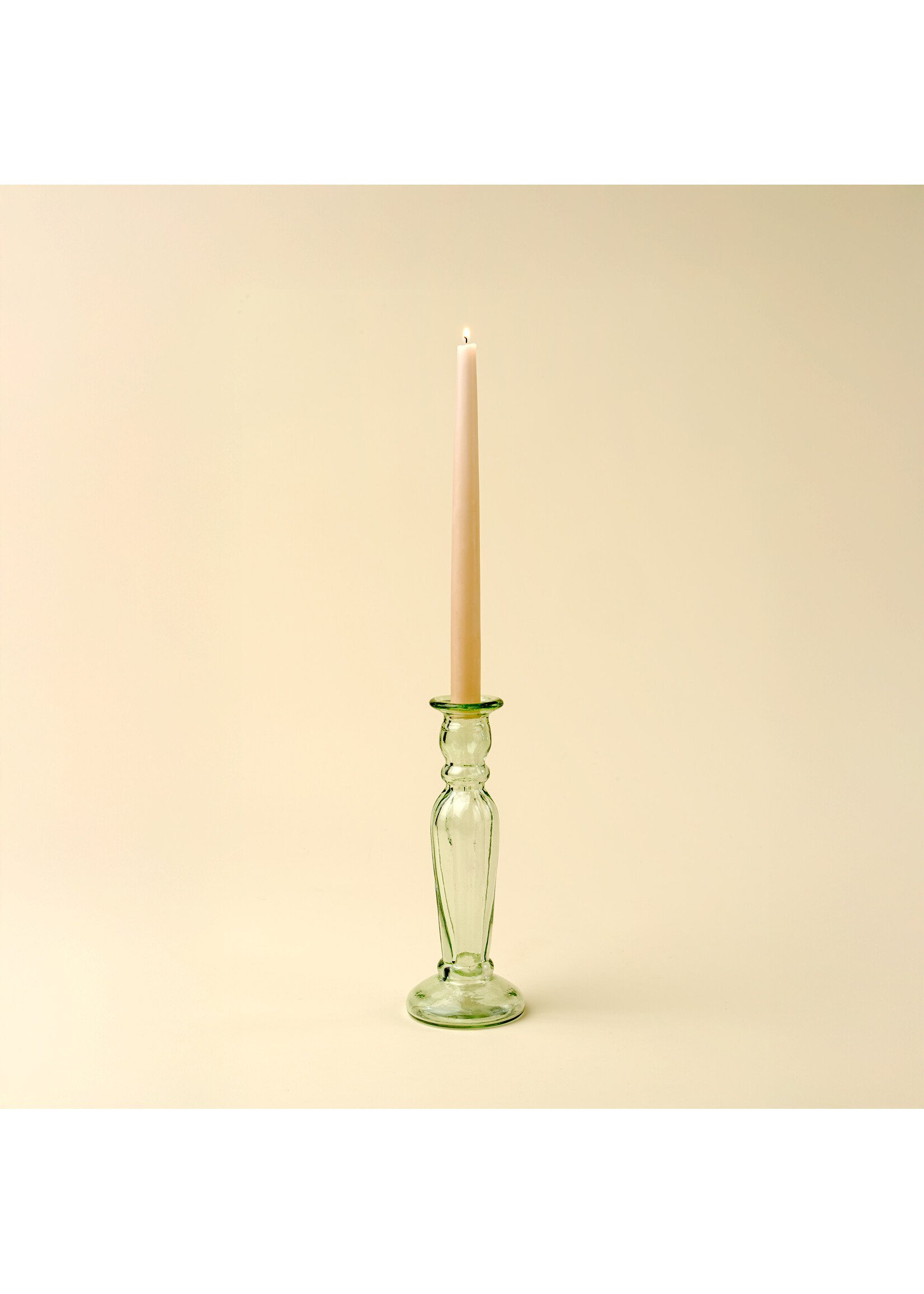 Indaba Vero Glass Candlestick L Green