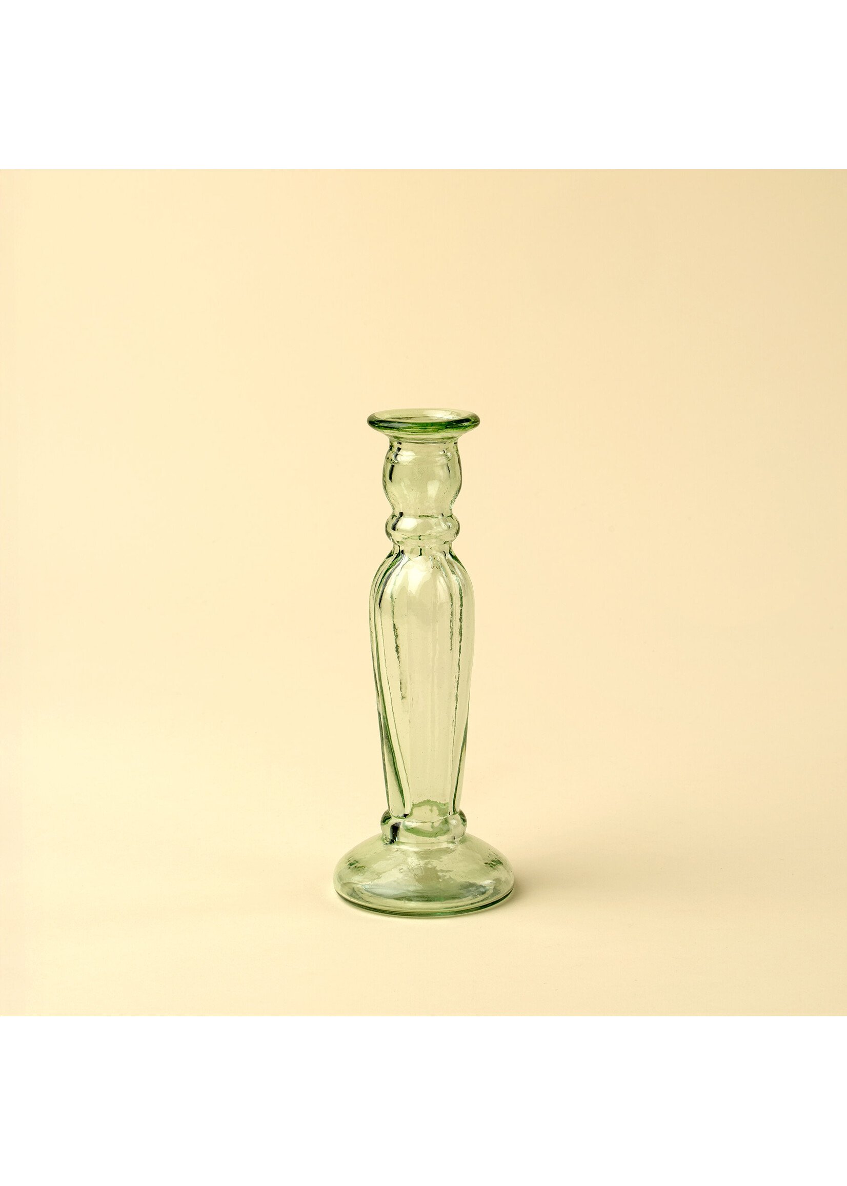Indaba Vero Glass Candlestick L Green