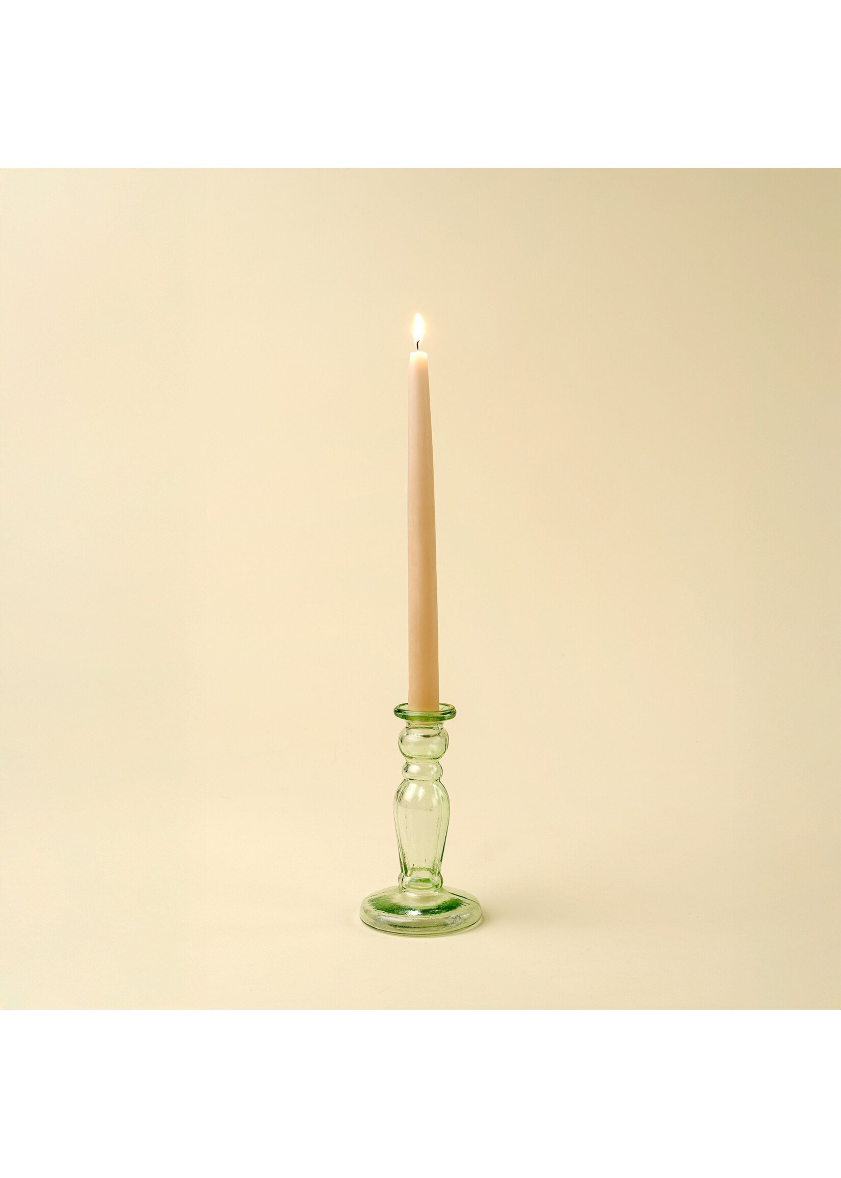 Indaba Vero Glass Candlestick S Green
